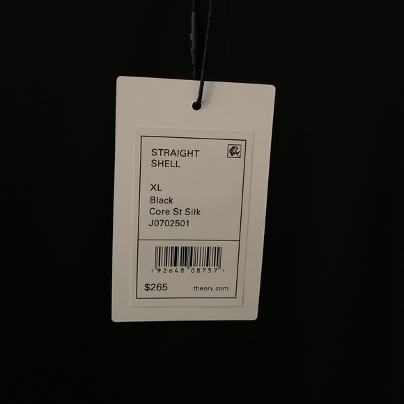 Theory Core Stretch Silk Shell in Black (XL) - Picture 4 of 5